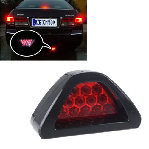 Car suv red 12 led third stop brake warning rear tail signal light fog lamp 12v