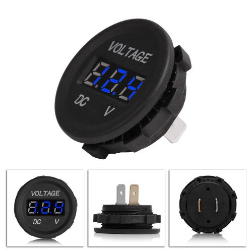 Repair 12v 24v waterproof car motorcycle blue led digital display voltmeter volt