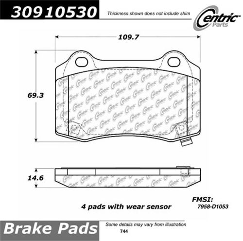 Stoptech 309.10530 stoptech sport brake pads