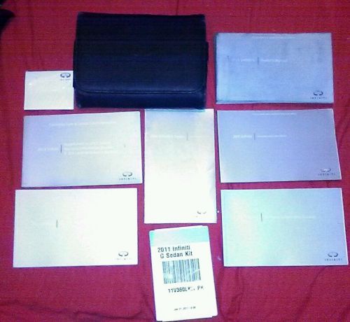 2011 infiniti g g37 g25 sedan complete owners manual set w navigation book/ case