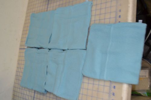 Bulk lot of 5 adult blue fleece acrylic heavy turtle fur usa made outdoor neck