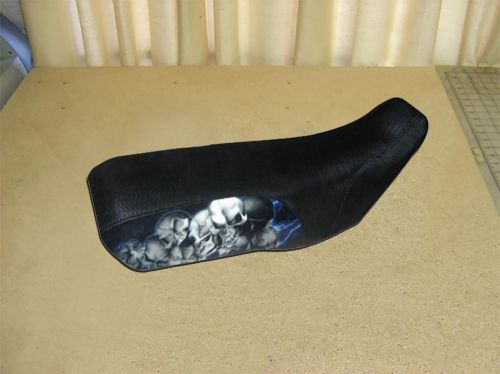 Yamaha yfz450 blue lightning skull pile seat cover (waddingto774)