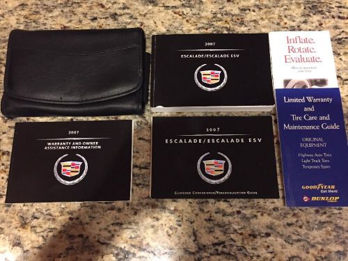 2007 cadillac escalade / escalade esv owners manual set with case oem