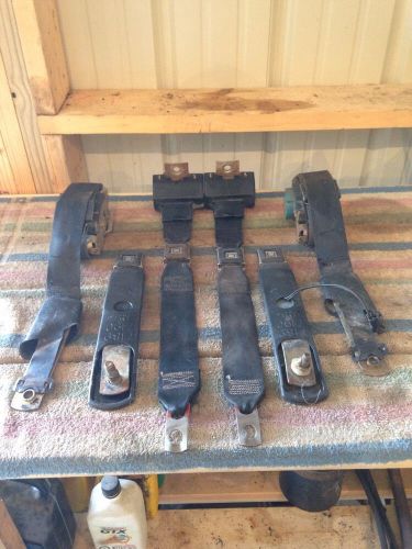 1970-1981 1978 camaro/z28/firebird/trans am complete set black seat belts