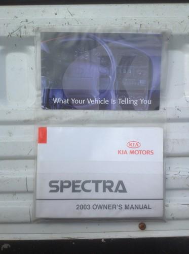 Kia spectra owners manual 2003