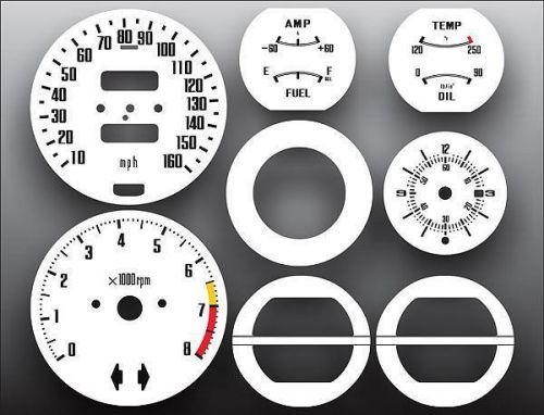 Fits 1974-1978 nissan datsun 260z 280z dash instrument cluster white face gauges