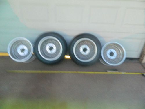 4 center line wheels by ultra wheels w/2 tires 2-15&#034;x 10&#034; 2-15&#034;x 7&#034; w/2 tires
