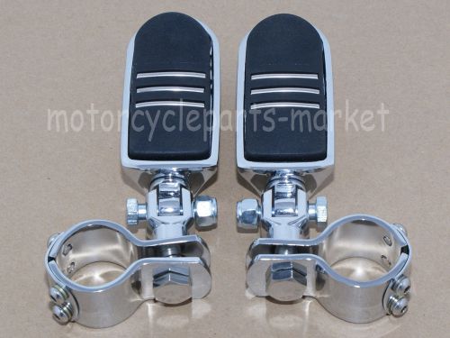 Chrome streamliner highway crach bar foot pegs mount 32mm 1 1/4&#034; engine guard