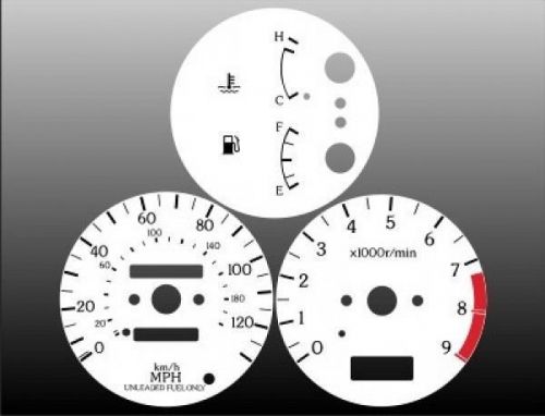 White face gauge kit fits 1994-1996 infiniti g20 dash instrument cluster 94-96