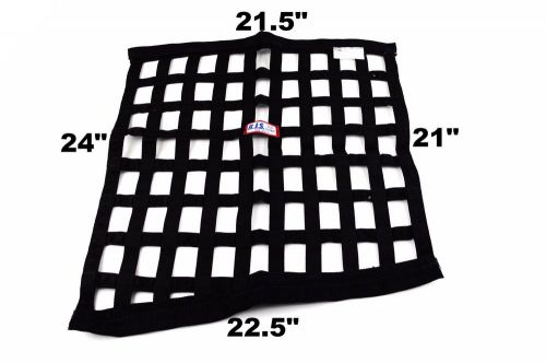 Rjs racing sfi 27.1 black ribbon angle window net 22.5 x 21 x 22.5 x 24