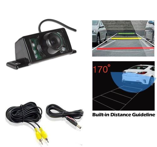 Car rear view reverse backup parking camera night vision waterproof 7 led