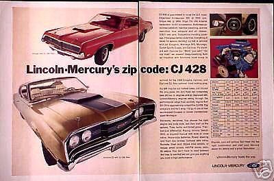 1969 mercury cougar &amp; cyclone cj original vintage  ad c my store  5+= free ship