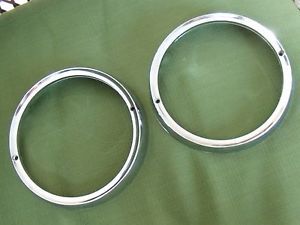 Pair 1961 1962 buick 61 62 special skylark headlight chrome bezel door 1348946