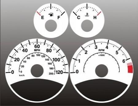 2007-2008 jeep patriot instrument cluster white face gauges 07-08