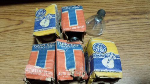 Antique tung-sol &amp; ge #51-21 -8 v #1186 auto light bulbs