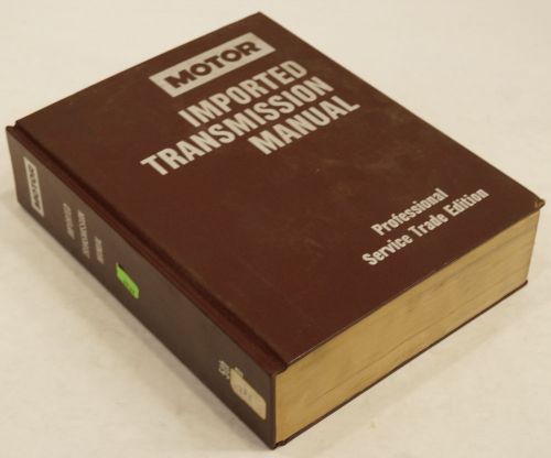 Motor imported transmission service manual toyota nissan jaguar honda bmw saab