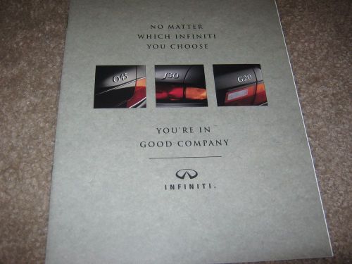 1994 infiniti dealer sales-showroom brochure q45, j30, g20