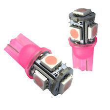 Pink pair t10 5050 smd 168 194 tail light lamp bulb 