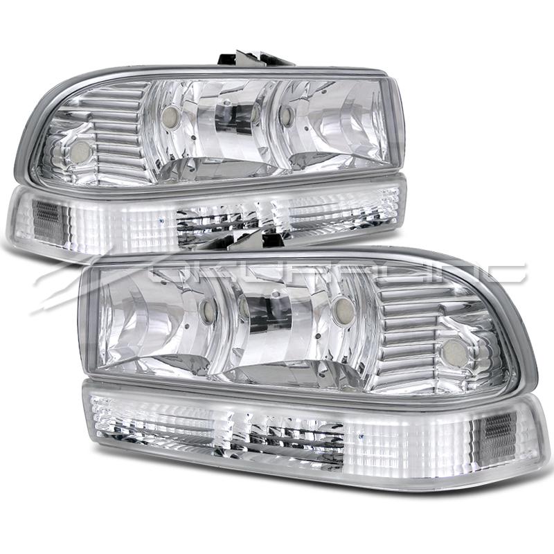 98-04 chevy s10/blazer headlights+signal park turn bumper 4pc