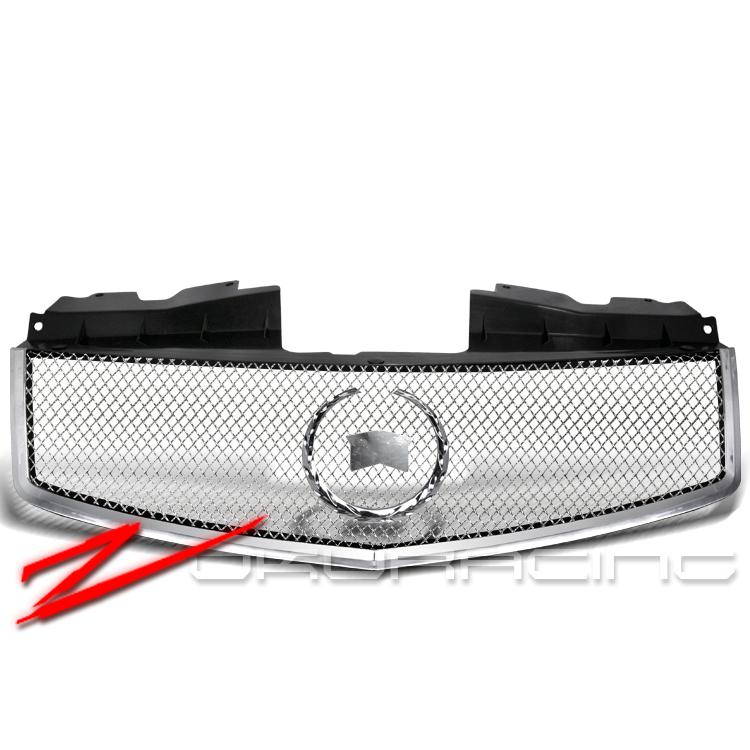 03-07 cadillac cts v chrome front mesh grill grille