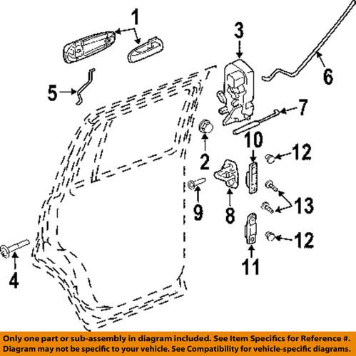 Mopar oem 6507668aa lock & hardware-rear door-lower hinge screw