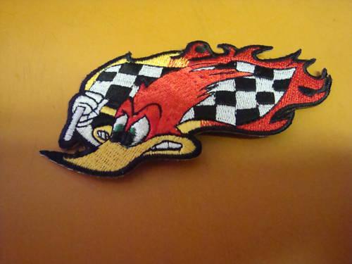 Woody racing flag biker patch new!!