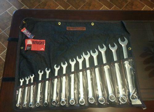 Wright tools- 14pc. full polish combination wrench set 3/8" - 1 1/4". 12pt. new!