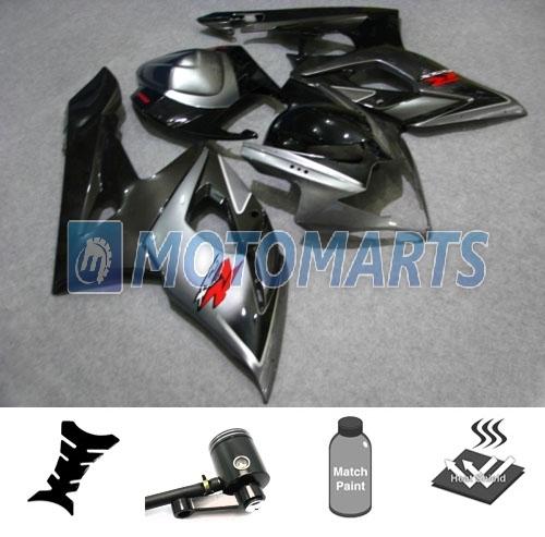 Bundle fairing body with brake fluid reservoir for suzuki gsx r 1000 k5 05 06 ax