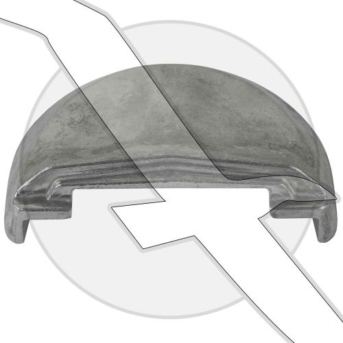 Aluminum sacrificial anode for omc cobra volvo penta 3855411 sierra 18-6028