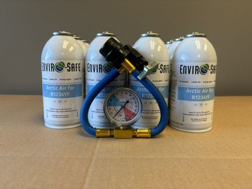 Arctic air r1234yf, not a refrigerant. 12 cans (4oz) economy charging gauge,