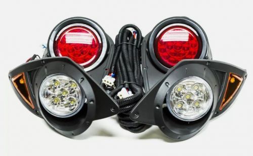 Full led light kit head &amp; tail lights for yamaha g29 ydr drive golf cart 2007 up