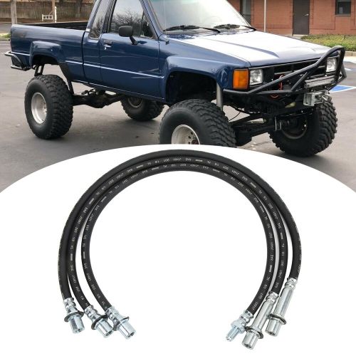 Auto car 3pcs extended brake line kit rear front rubber for hilux ln106r ln46