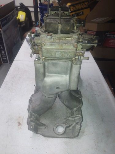 Big block chevy dual quad tunnel ram intake manifold edelbrock tr2x with carbs