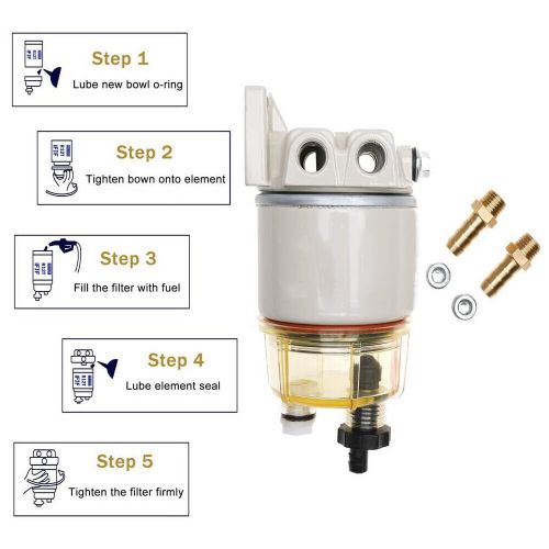 R12t water separator for marine spin-on 120at diesel fuel filter