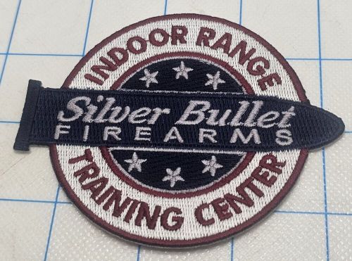 Silver bullet firearms indoor embroidered patch vest jacket club sports 3&#034;