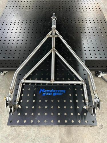 Adjustable chromoly drag racing single wheelie bar- bare finish