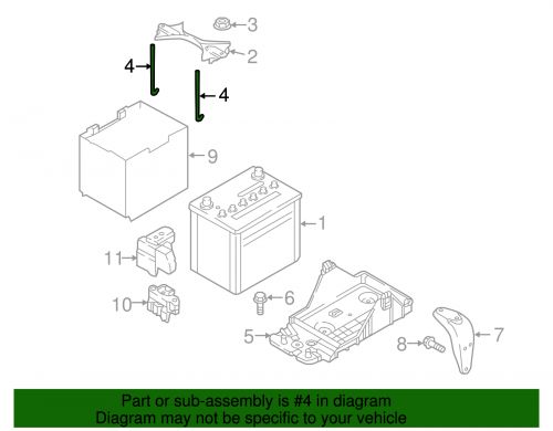 Genuine mazda battery hold down stud 0259-54-292a