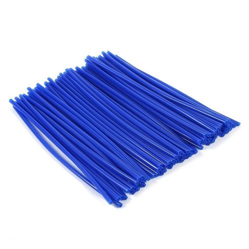 Tire spokes bike spoke covers blue blue spokes bike wheel straws universal