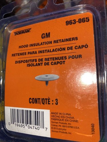 Hood insulation retainer gm  dorman 3 new units as pictured