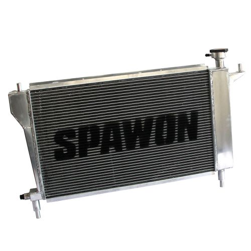 Spawon radiator &amp; fan shroud for ford mustang 1994-96 svt gts v6 3.8l v8 5.0l at