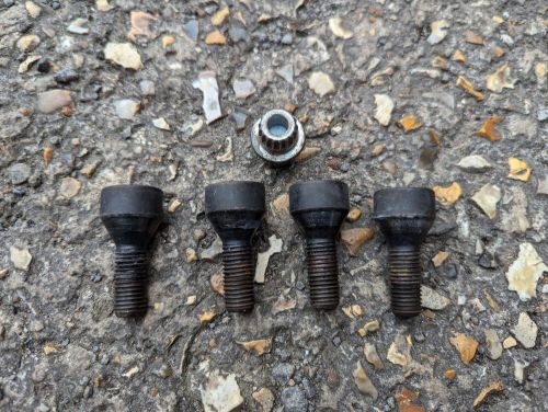 Bmw genuine oem locking wheel bolt nut set w/ key abc 33 17 spline 36136786478