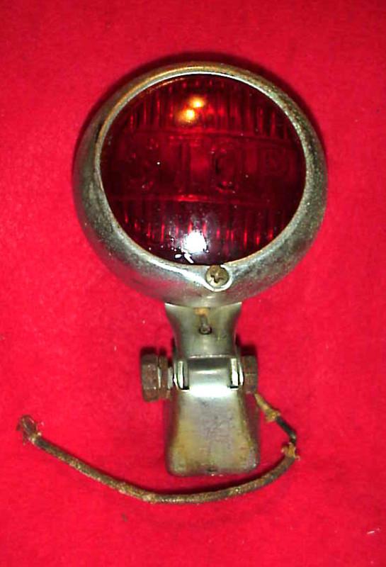 Vintage 1930s stop glass taillight motorcycle harley davidson indian bobber rare