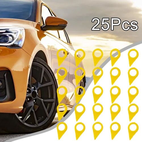 25 x 19mm yellow wheel nut indicators truck safety loose wheel nut indicator kit