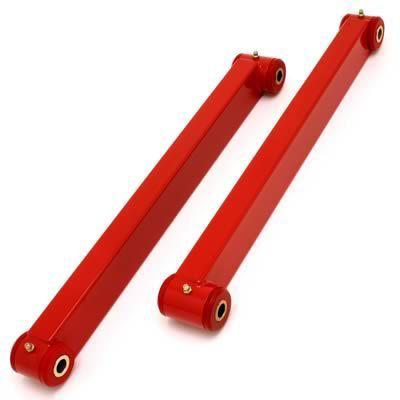 Bmr control arms tubular/boxed rear lower steel red ford mustang pair