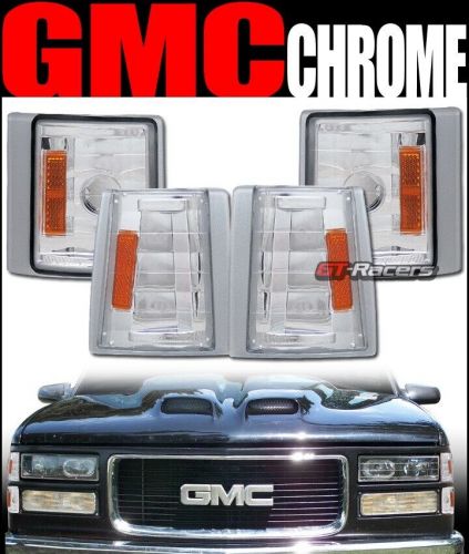 For 1994-2000 gmc c10 ck c/k truck/suv chrome amber signal parking corner lights