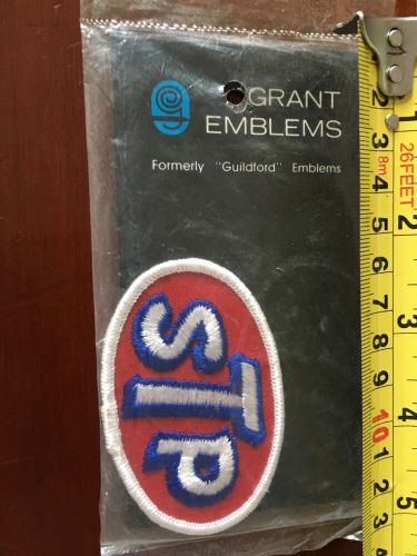 Vintage stp embroidered cloth patch new old stock motor sport