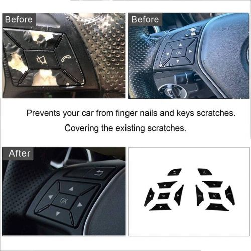 2x car steering wheel button switch trim lid sticker for a b9738-