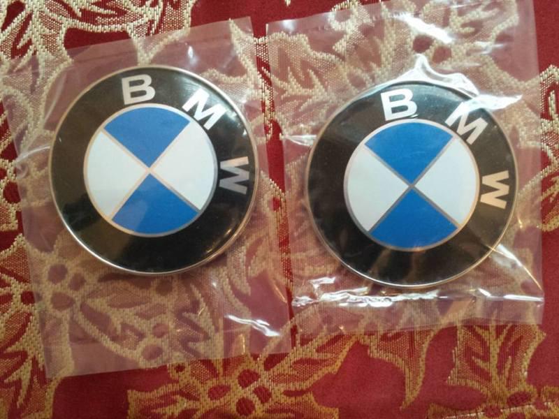 Two (2) bmw hood trunk emblem badge roundel 82mm o.e.m 3series 5 series e46 e39 