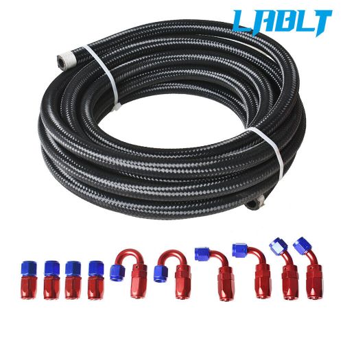 Lablt 20ft braided fuel hose line 10an swivel hose end fitting kit