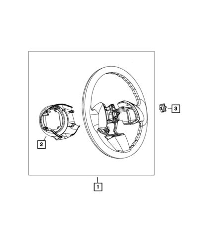 Genuine mopar steering wheel back cover 1vr71jxwaa